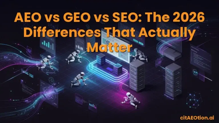 AEO vs GEO vs SEO: The 2026 Differences That Actually Matter